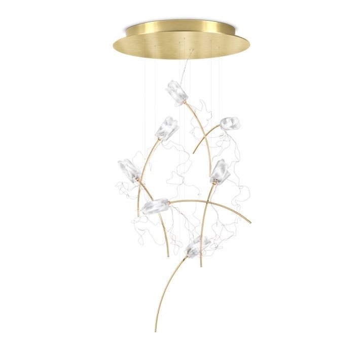 Slamp S.p.A - Pendelleuchte Tulip 7 Baldachin messing