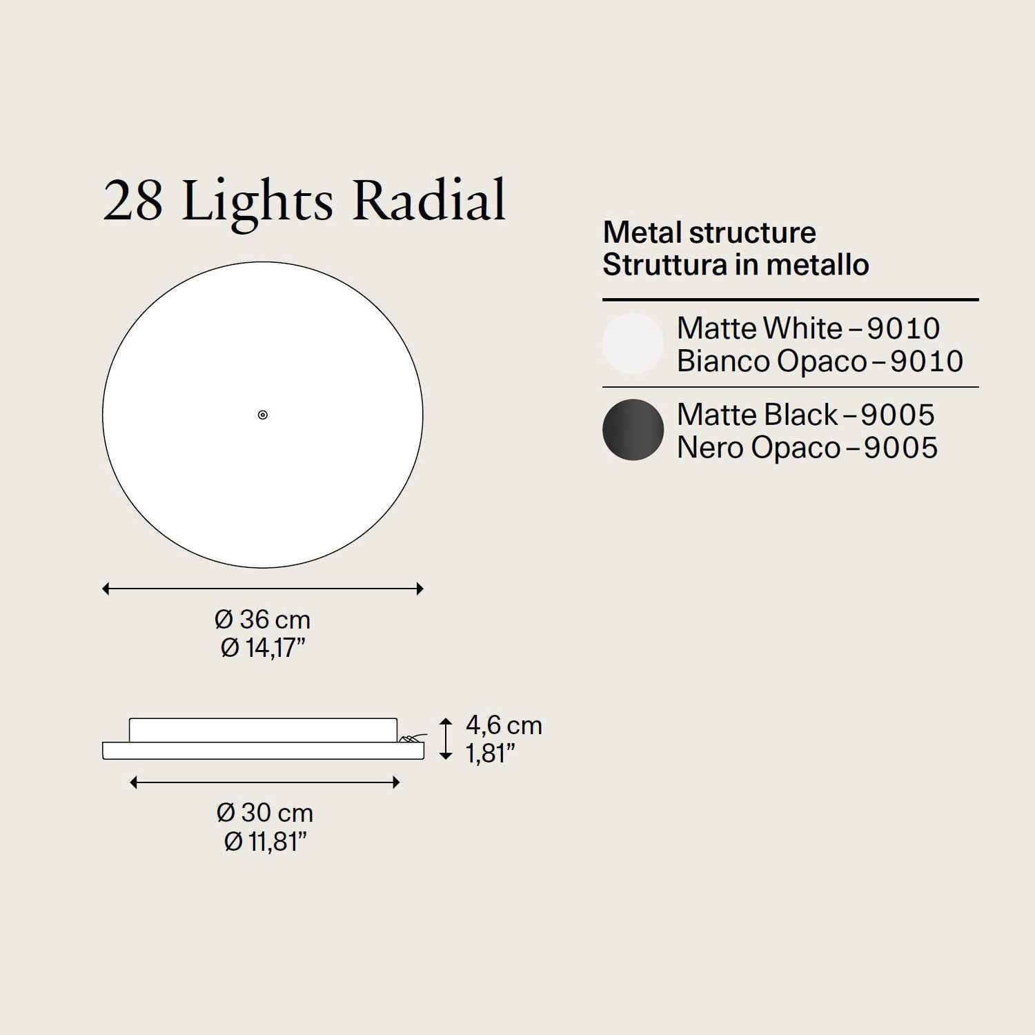 LODES - Radiales Baldachinsystem 13-28 Lights