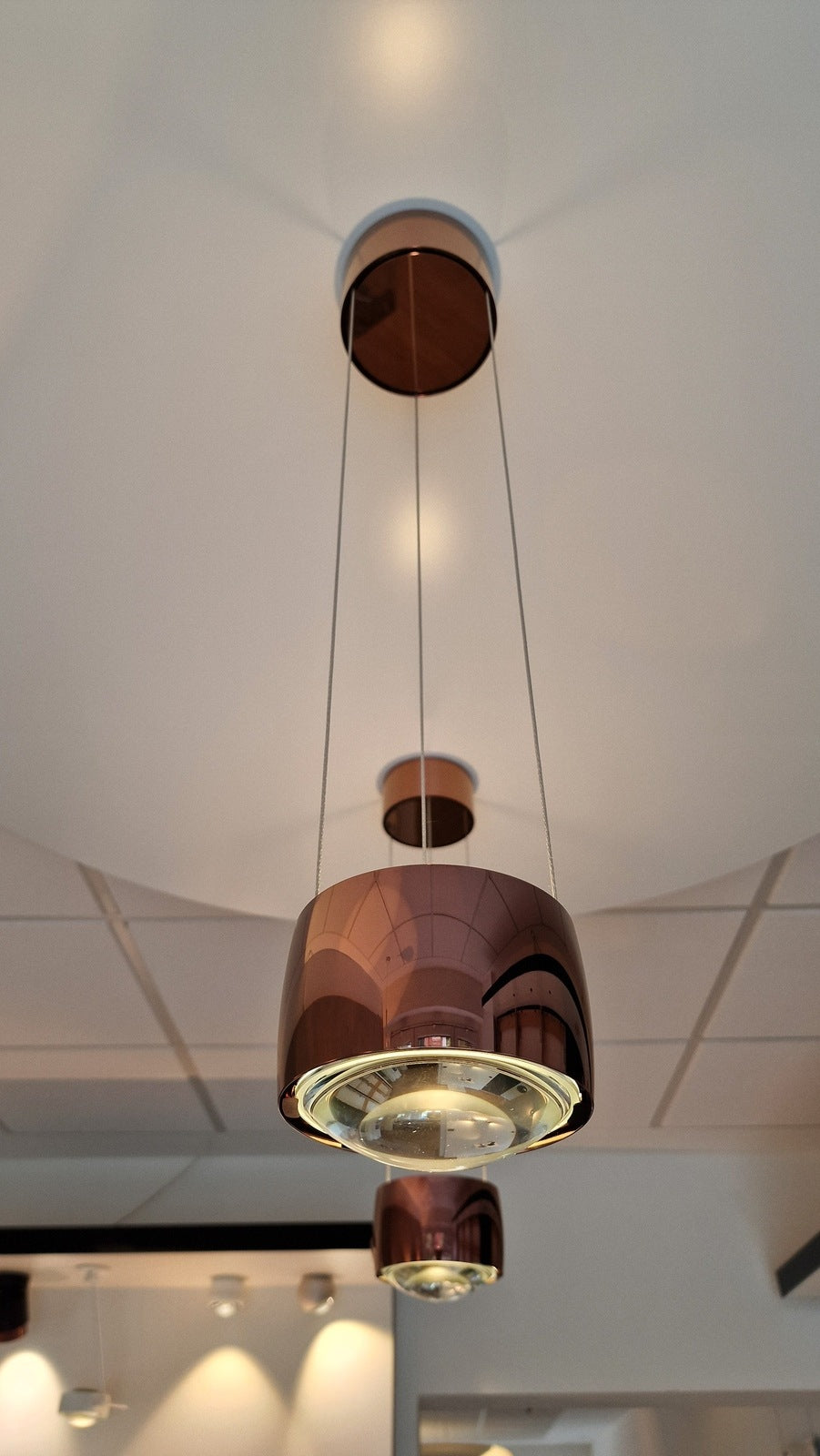 Occhio - Pendelleuchte Sento LED sospeso E up Rosegold - Ausstellungsware