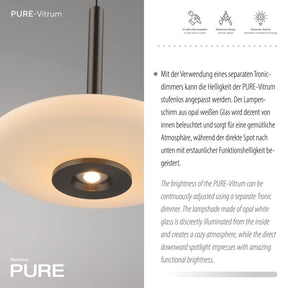 Paul Neuhaus-Pendelleuchte Pure Vitrum