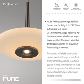 Paul Neuhaus-Pendelleuchte Pure Vitrum