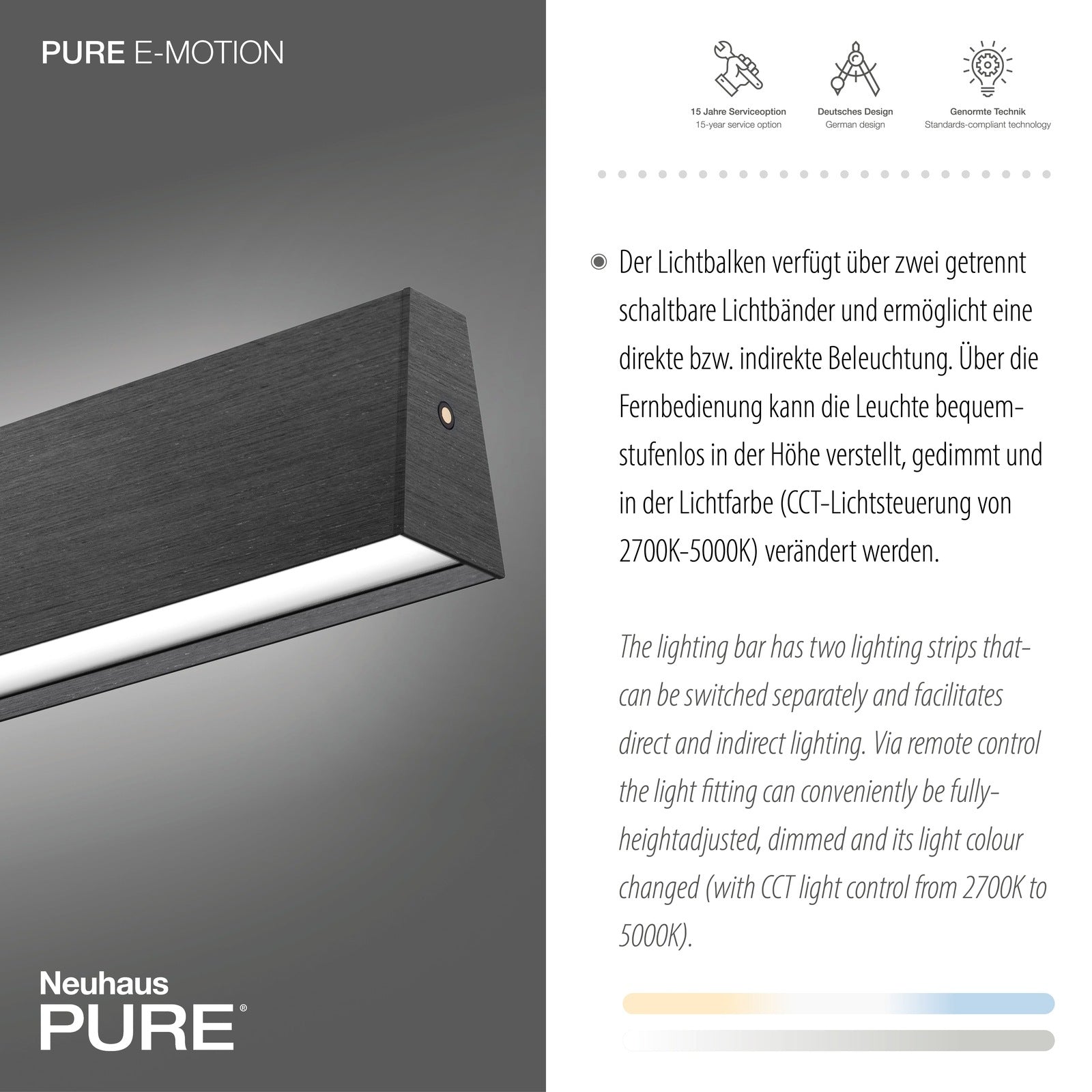Paul Neuhaus-Pendelleuchte Pure E-Motion