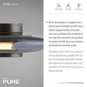 Paul Neuhaus - Wand- und Deckenleuchte Pure Vitrum