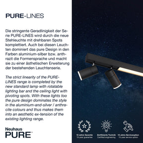 Paul Neuhaus-Deckenleuchte Pure Lines Spot