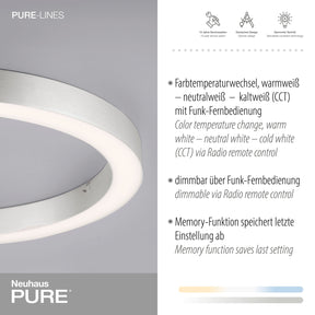 Paul Neuhaus-Deckenleuchte Pure Lines Round LED