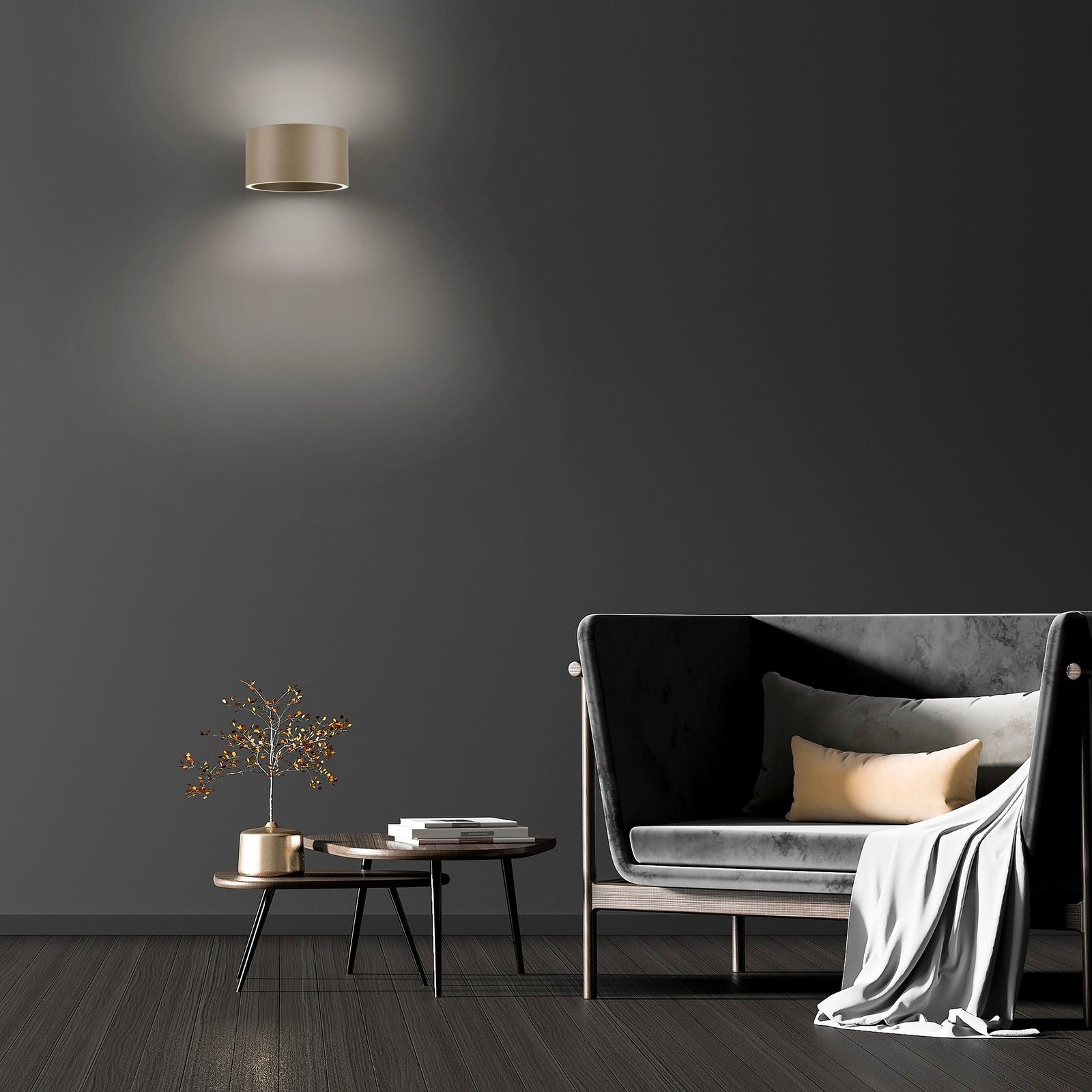 Paul Neuhaus-Wandleuchte Pure Clipse bronze LED