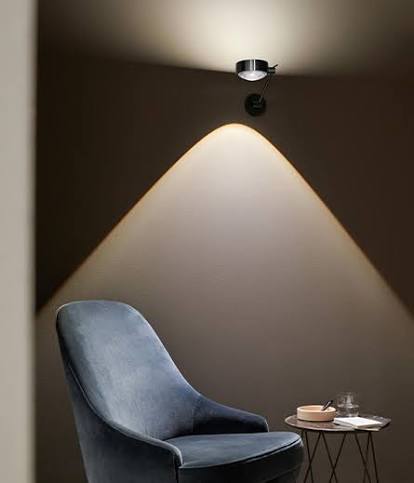 Occhio - Wandleuchte Sento E parete singolo 20 flat air black phantom - Ausstellungsware