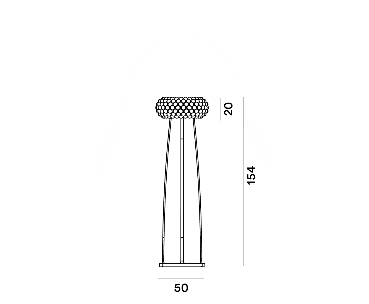 Foscarini - Stehleuchte Caboche Plus media grau