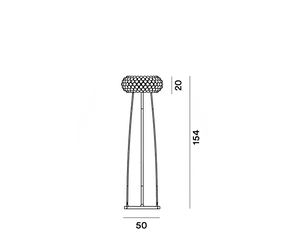 Foscarini - Stehleuchte Caboche Plus media grau