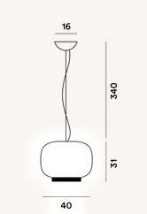 Foscarini - Pendelleuchte Chouchin bianco