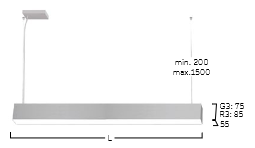Lightnet - Pendelleuchte MATRIC-G3 direkt LED