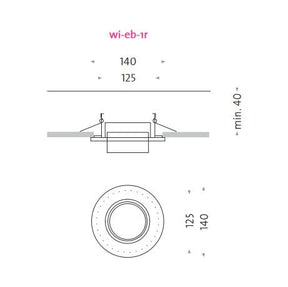 Mawa - Einbaustrahler Wittenberg 1-flammig rund halogen mit Wabenraster weiß inkl. Trafo