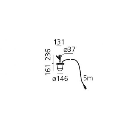 Artemide - Pendelleuchte Tolomeo Lampione Outdoor Hook