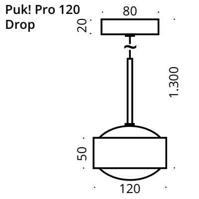 Top Light - Pendelleuchte Puk! Pro 120 Drop