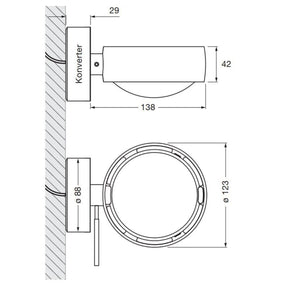 Occhio - Wandleuchte Sento C LED weiß matt nur Kopf