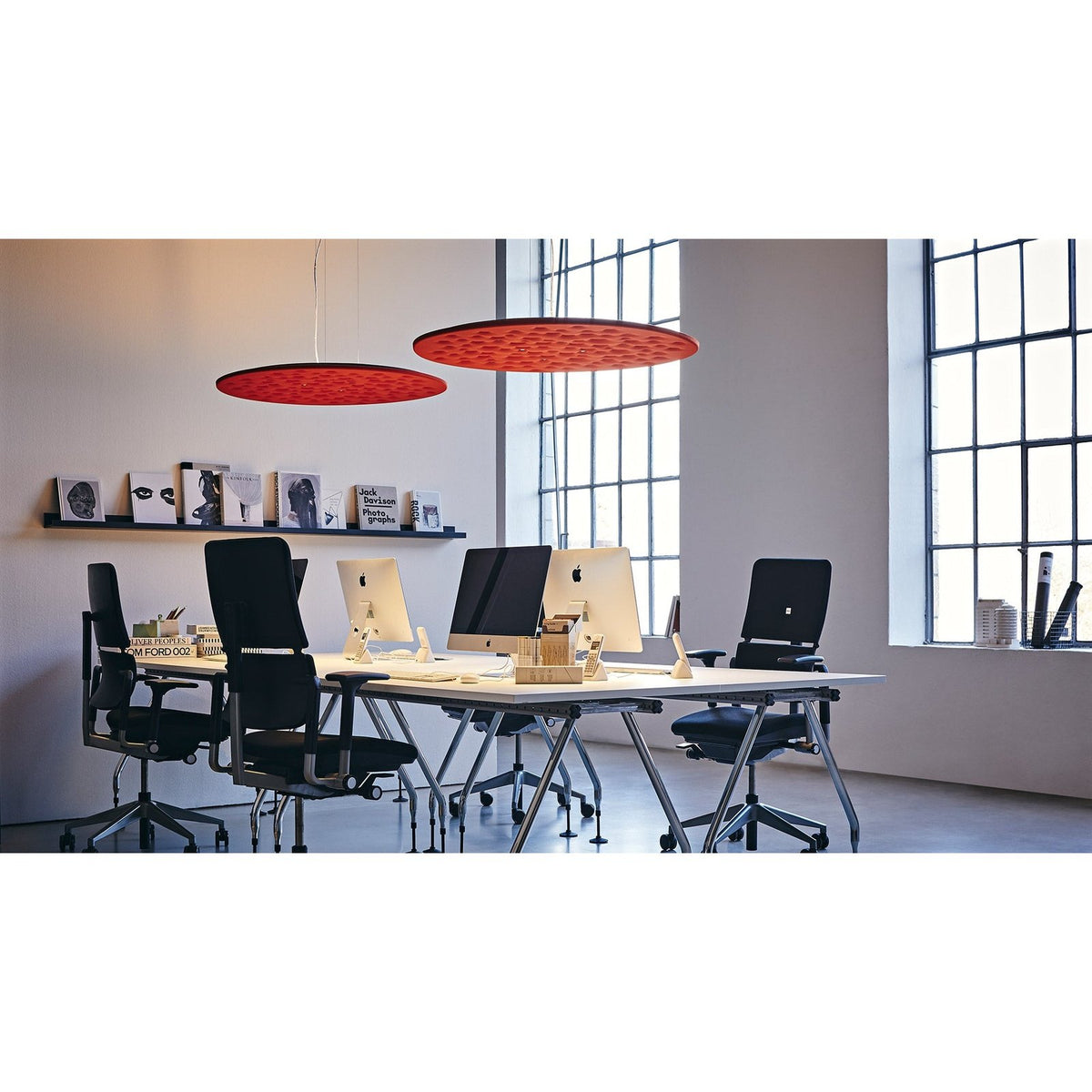 Artemide - Pendelleuchte Silent Field 2.0 - Direct + Indirect - 3000K - APP - Orange