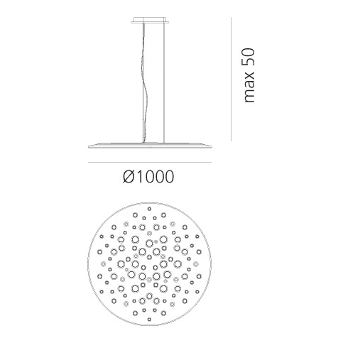 Artemide - Pendelleuchte Silent Field 2.0 - Direct + Indirect - 3000K - APP - Orange