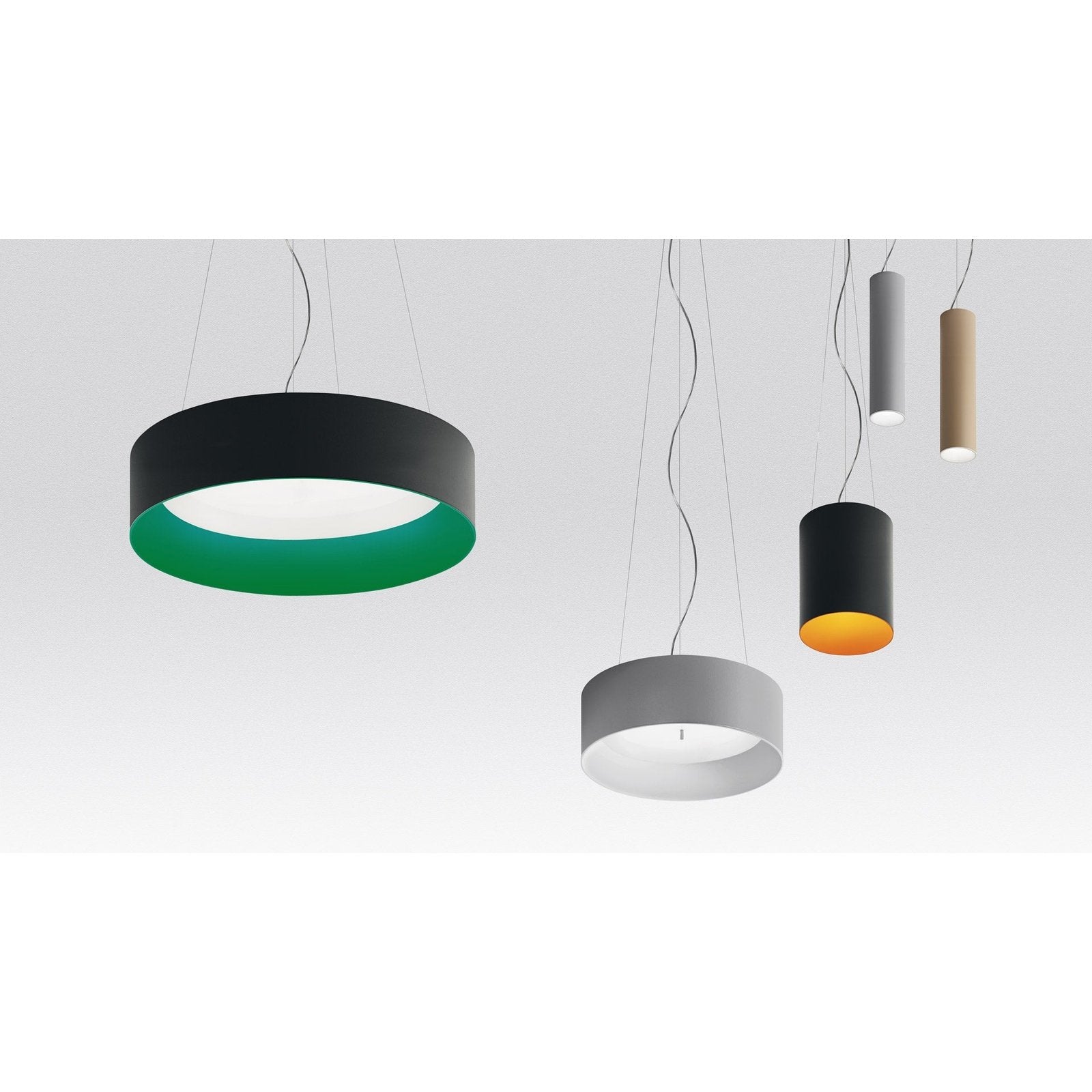 Artemide - Pendelleuchte Tagora Suspension 570 - Direkt + Indirekt - dimmbar - Schwarz/Blau