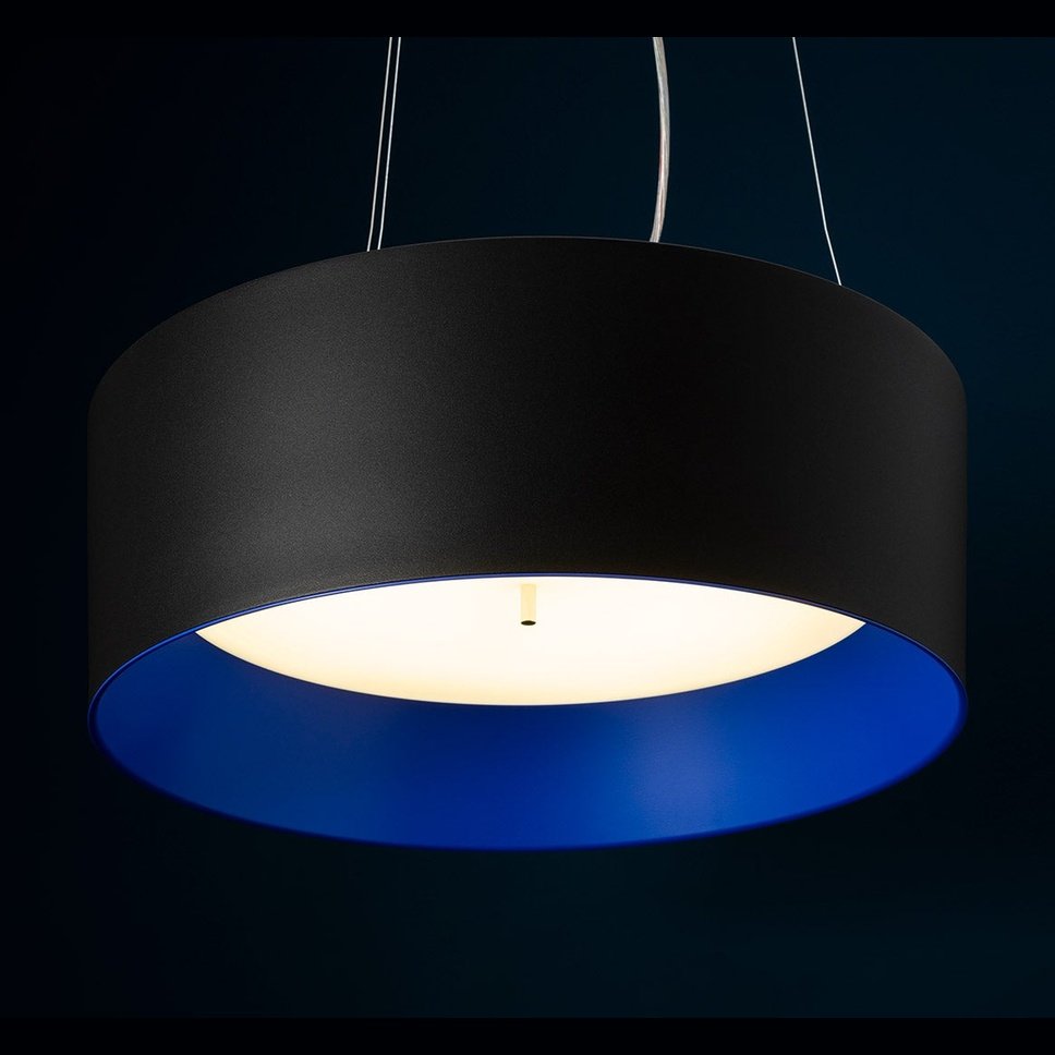 Artemide - Pendelleuchte Tagora Suspension 570 - Direkt + Indirekt - dimmbar - Schwarz/Blau