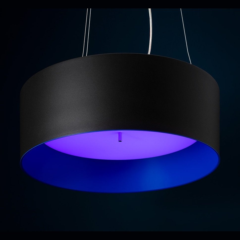 Artemide - Pendelleuchte Tagora Suspension 570 - Direkt + Indirekt - dimmbar - Schwarz/Blau