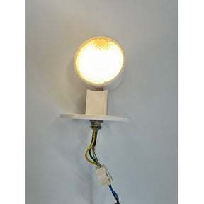 Mawa - Aufbaustrahler Wittenberg 1-flammig rund halogen hochvolt 230V mit Wabenraster weiß