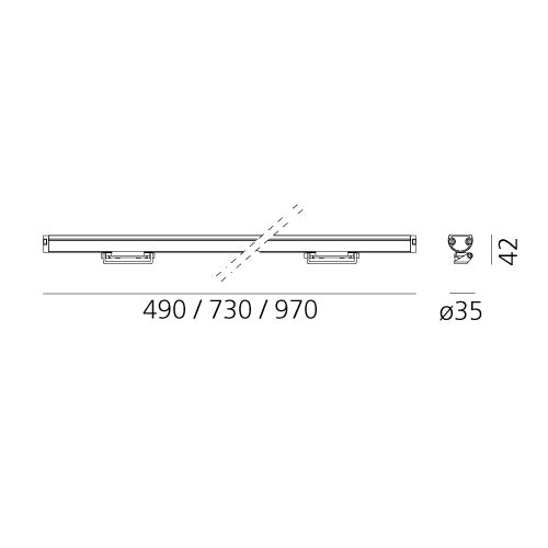 Artemide - Stehleuchte Spike LED 24 IP65 Elliptic Flood 3000K