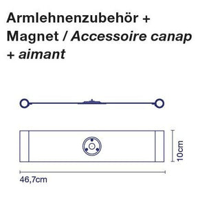 Magnet Armlehnen-Halterung für Tischleuchte BICOCA