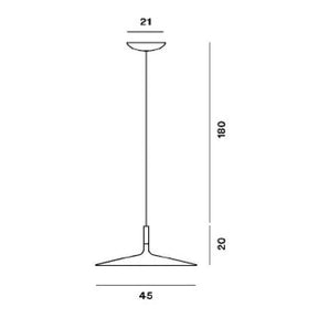Foscarini - Pendelleuchte Aplomb Large grau