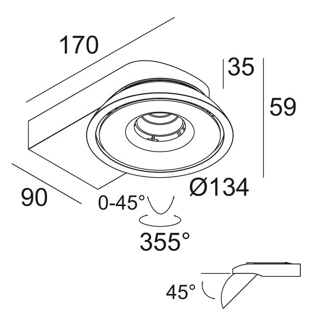 Delta Light - Deckenleuchte TWEETER ON 1 REO 2750