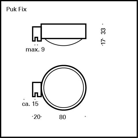 Top Light - Spiegelansteckleuchte PUK Mini Fix