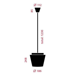 Serien Lighting - Pendelleuchte Annex Suspension L Halogen Opal