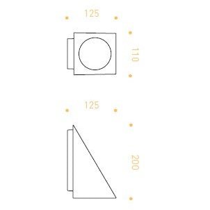 Artemide - Halogenstrahler Serie I RAL 5003 blau Ausstellungsware