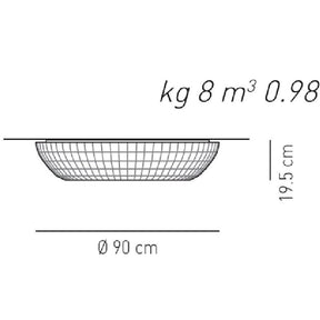AXO Light - Deckenleuchte Bell 90 Stoff plissé warmweiß