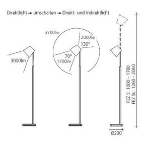 Baltensweiler - Stehleuchte FEZ S LED alu