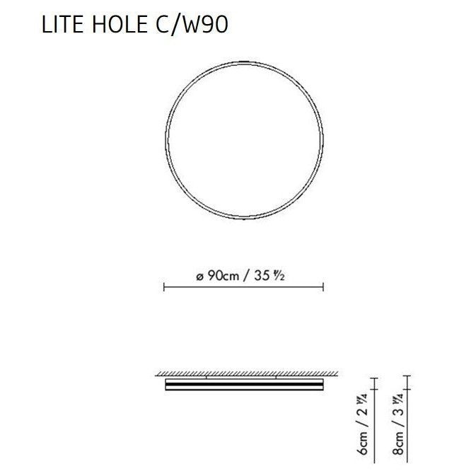 B.Lux - Deckenleuchte LITE HOLE C/W