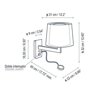 Bover - Wandleuchte Lexa FL LED Verticale Chrom
