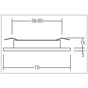 BRUM - LED-Einbaudownlight, alumatt - 2W