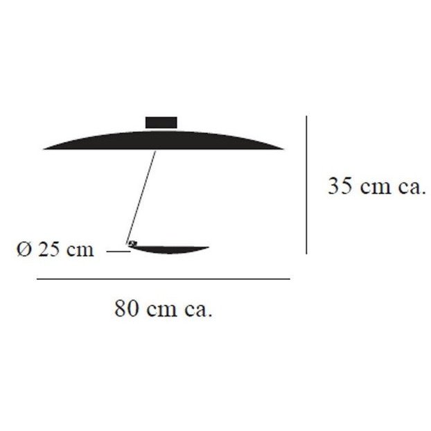 Catellani & Smith - Deckenleuchte Lederam C180 LED Weiß/Gold