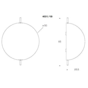 Fontana Arte - Wandleuchte Chignon Weiß