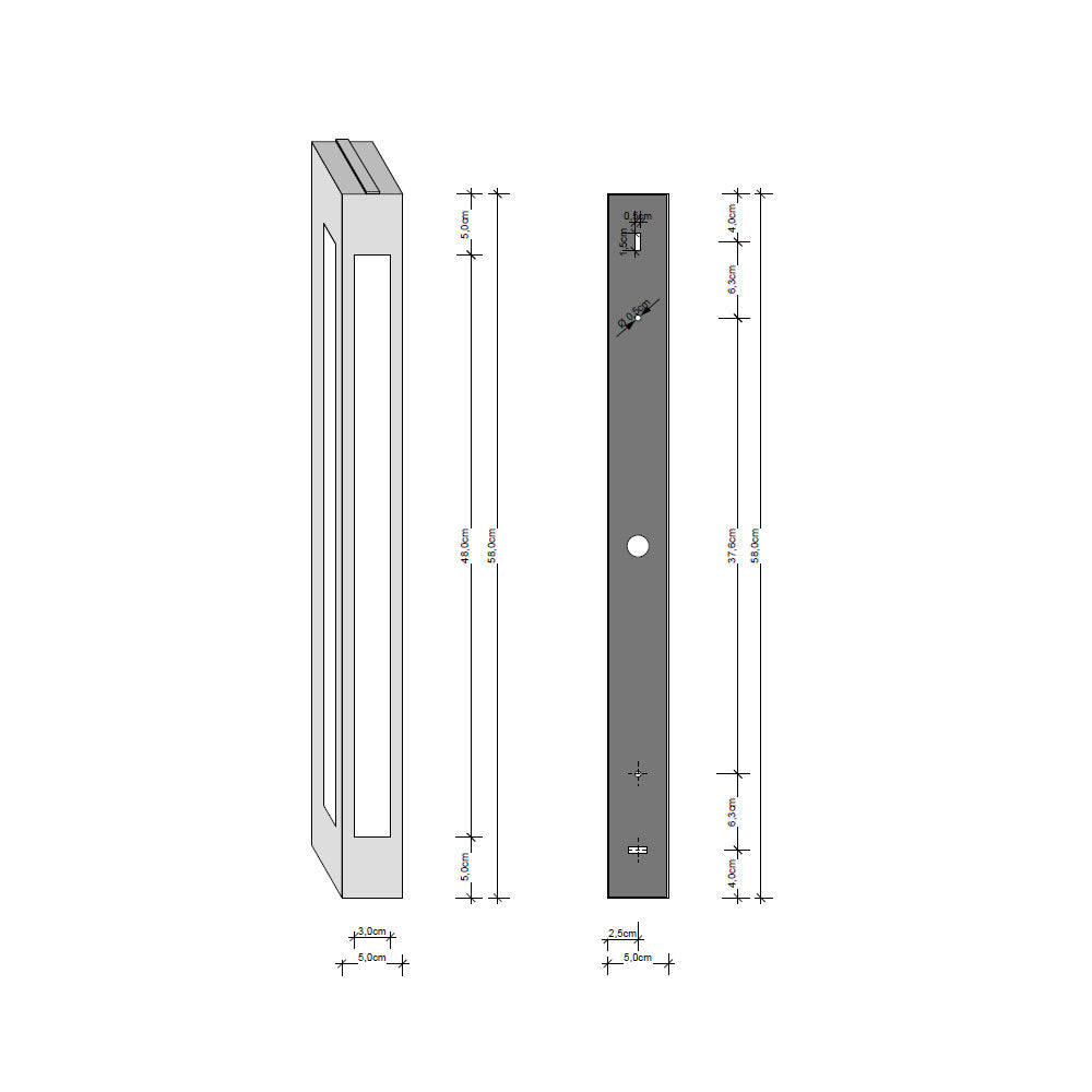 Decor Walther - Wandleuchte Bloc 60