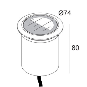 Delta Light - Bodeneinbauleuchte Logic 60 R A Moon