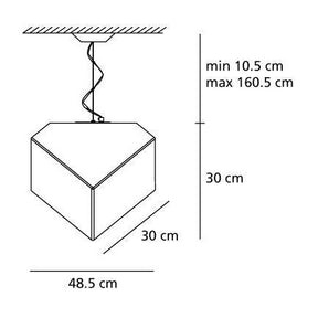 Artemide - Pendelleuchte Edge Sospensione 30