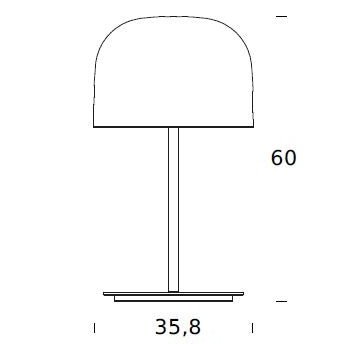 Fontana Arte - Tischleuchte Equatore LED