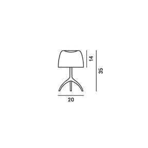 Foscarini - Tischleuchte Lumiere Piccola Tavolo Chrom Schwarz
