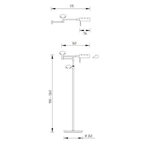 Knapstein Germany - Leseleuchte 41.949 LED mattnickel