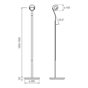 Occhio - Stehleuchte io 3d Lettura LED chrom