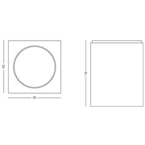 IP44 - Außenstrahler up S schwarz RAL9005 LED