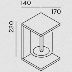 IP44 - Wandleuchte Dia anthracite LED