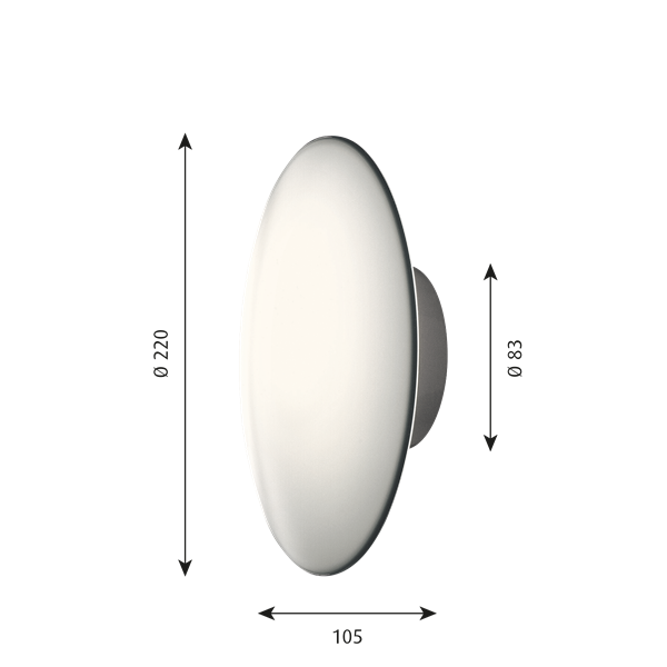 Louis Poulsen - Glas Opal D=450MM für AJ EKLIPTA Wand u.Deckenleuchte