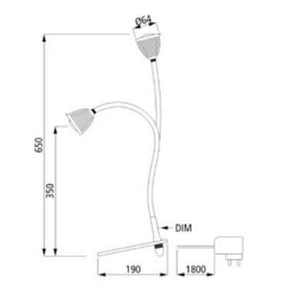 less'n'more - Tischleuchte Athene schwarz LED